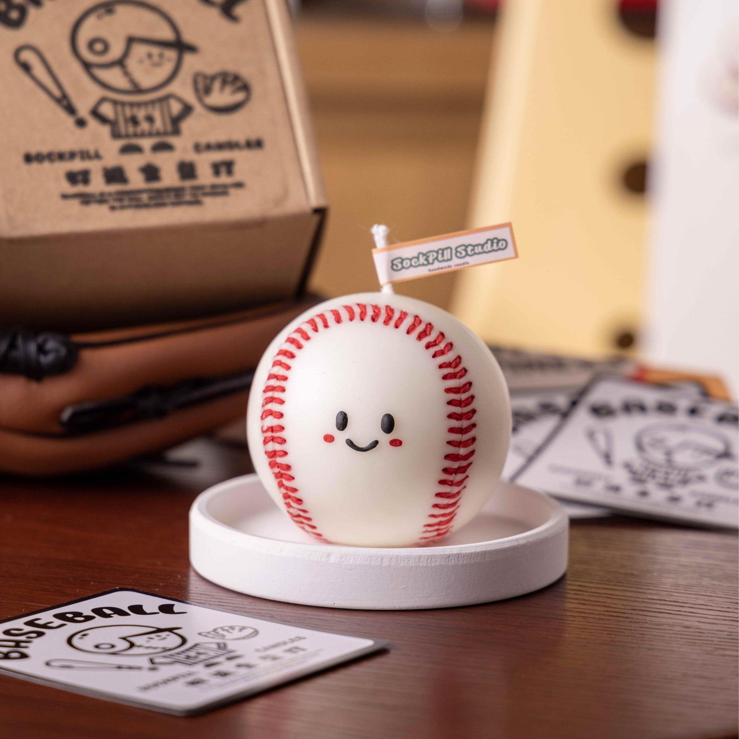 Handmade Baseball Scented Candle