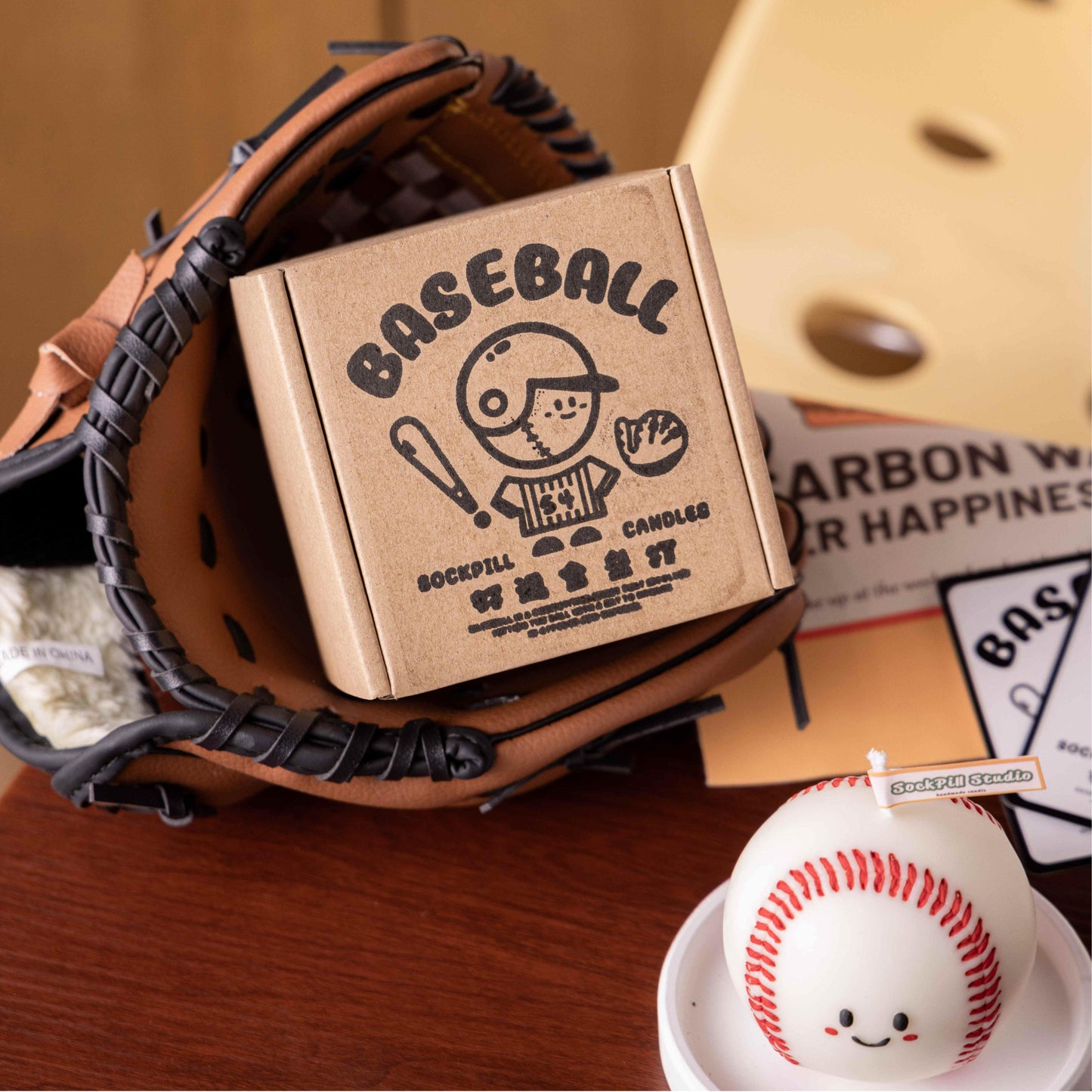 Handmade Baseball Scented Candle