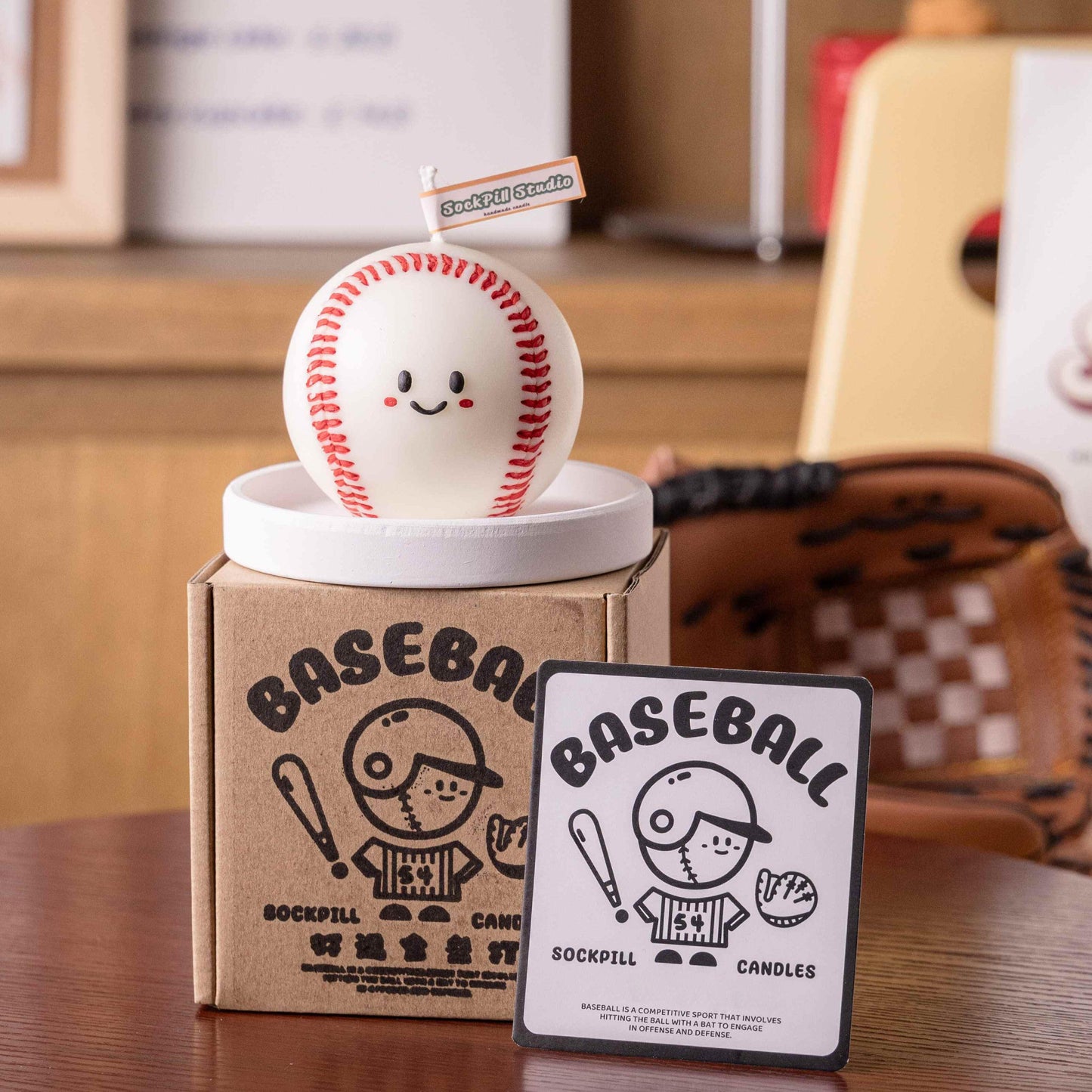 Handmade Baseball Scented Candle