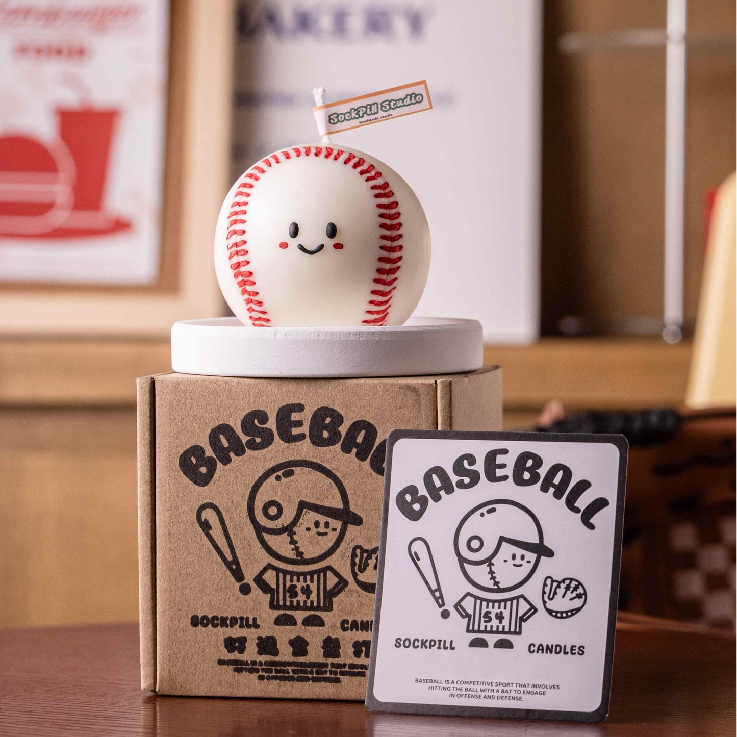 Handmade Baseball Scented Candle