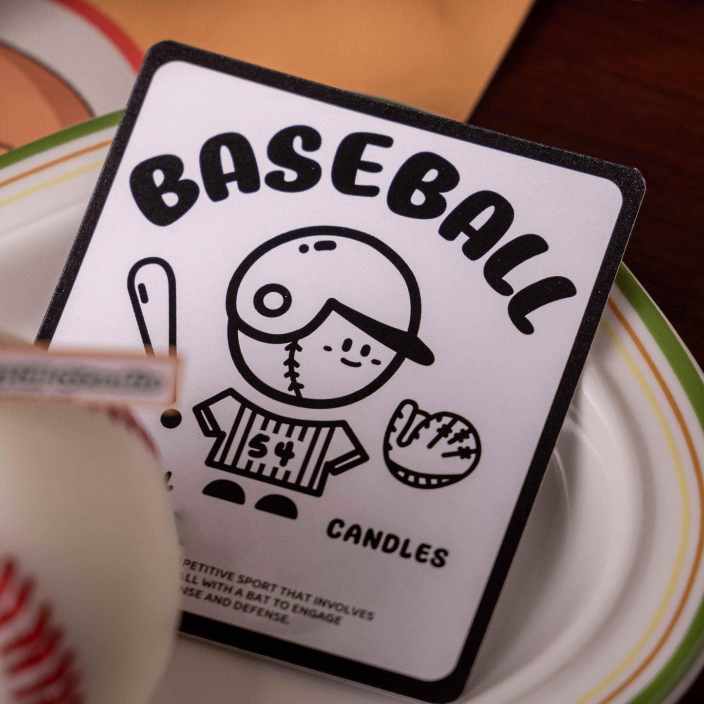 Handmade Baseball Scented Candle
