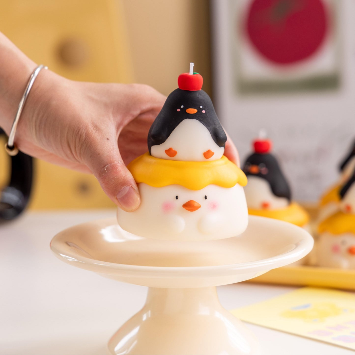 Handmade Penguin Pudding Scented Candle
