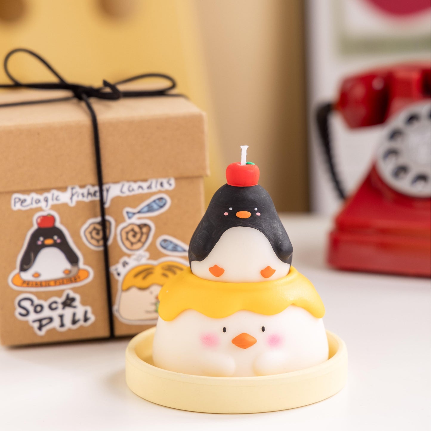 Handmade Penguin Pudding Scented Candle