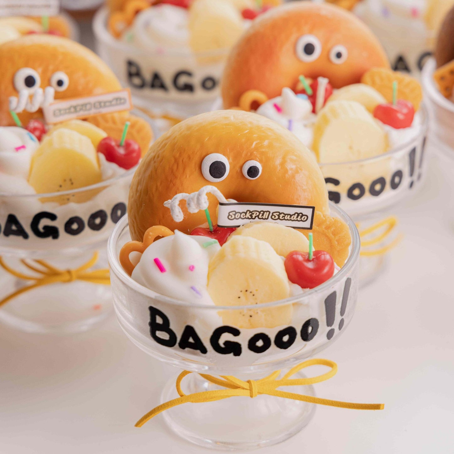 Handmade Bagel Ice Cream Candle