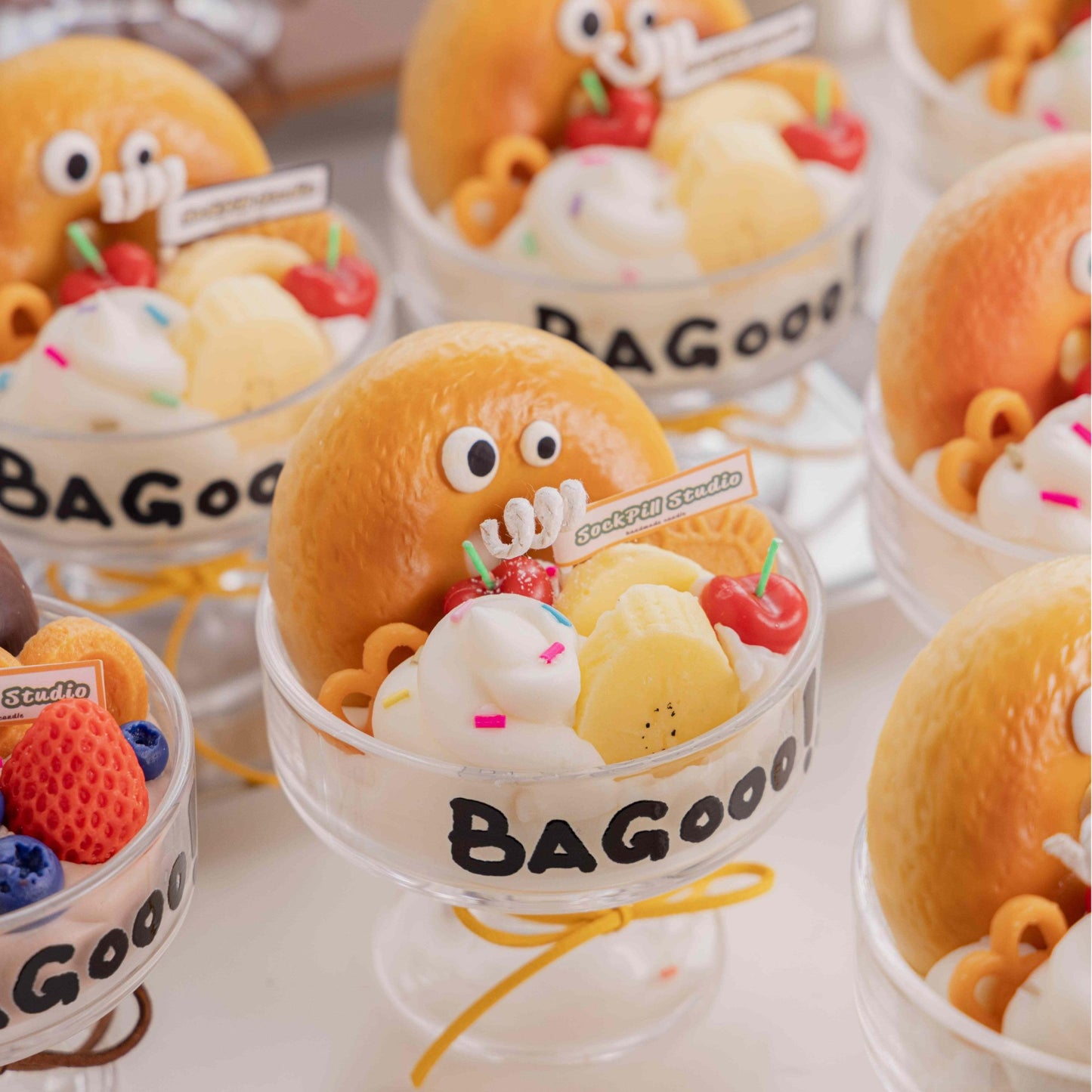 Handmade Bagel Ice Cream Candle