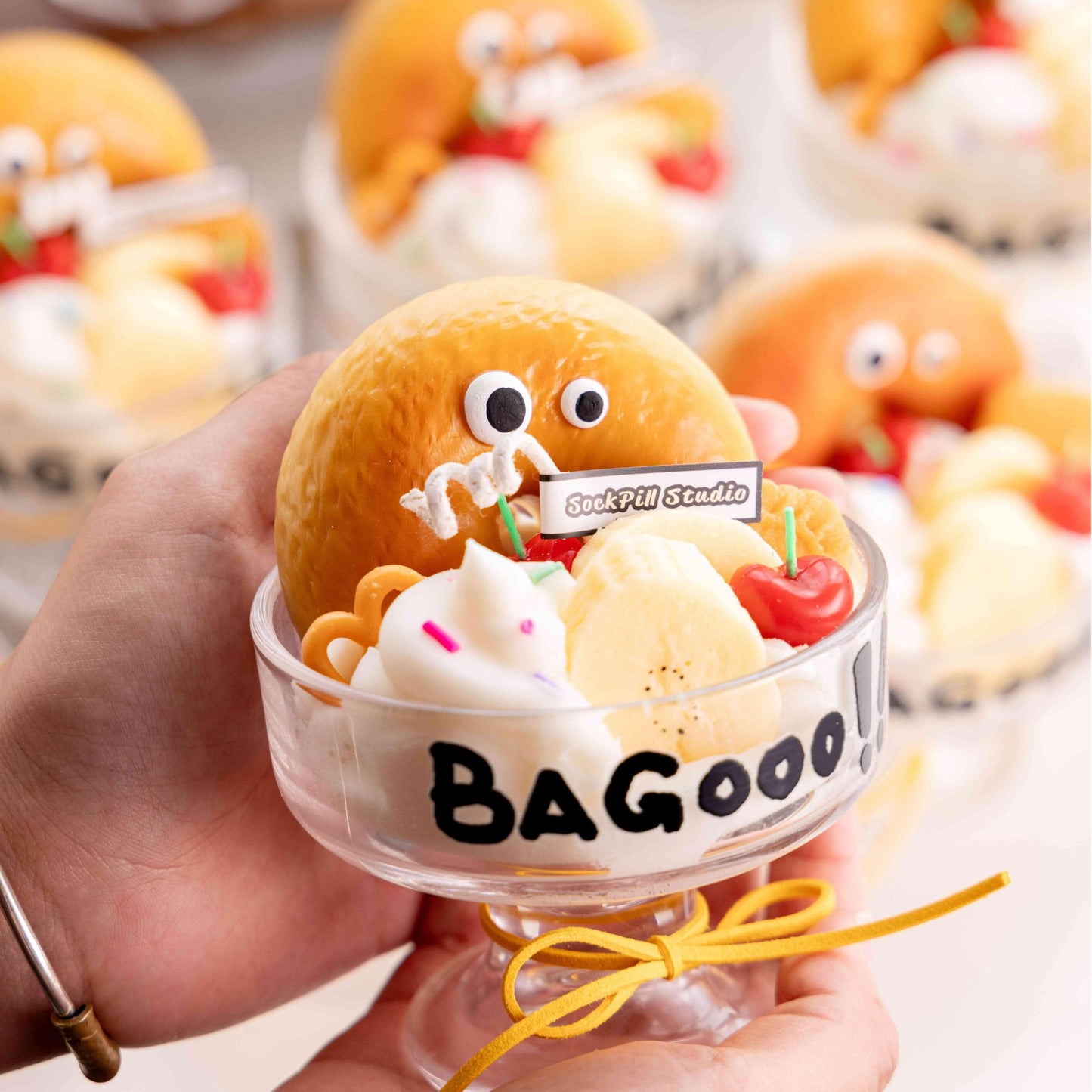 Handmade Bagel Ice Cream Candle