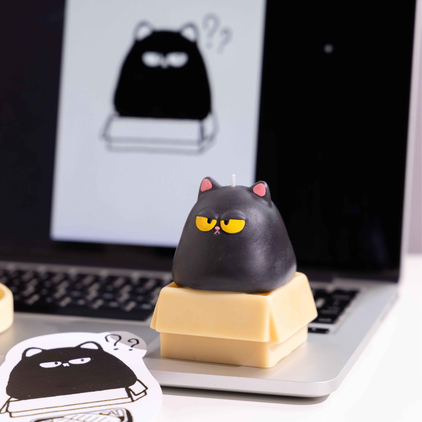 Handmade Piggy Kitten Candle
