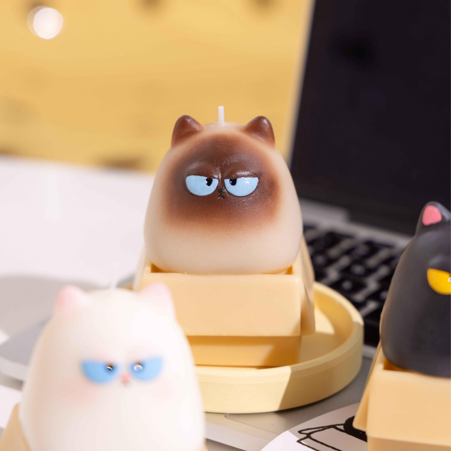 Handmade Piggy Kitten Candle