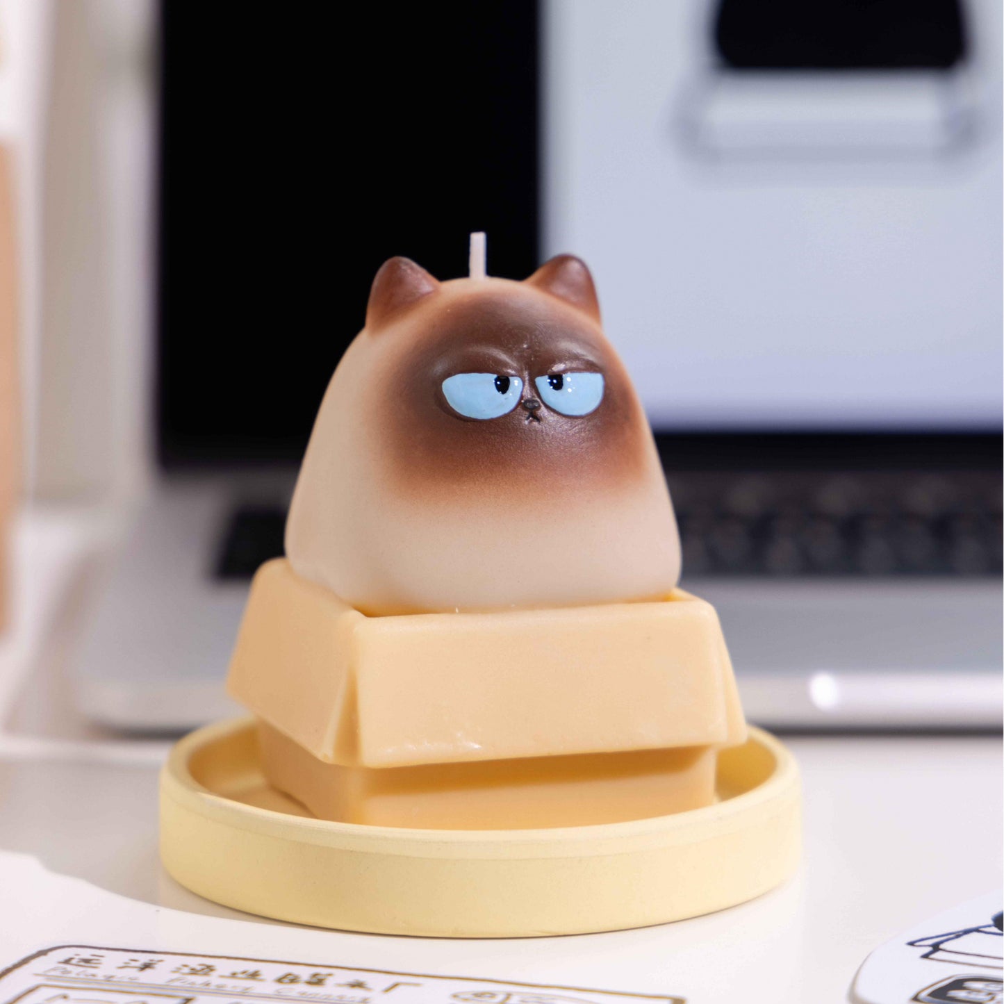 Handmade Piggy Kitten Candle