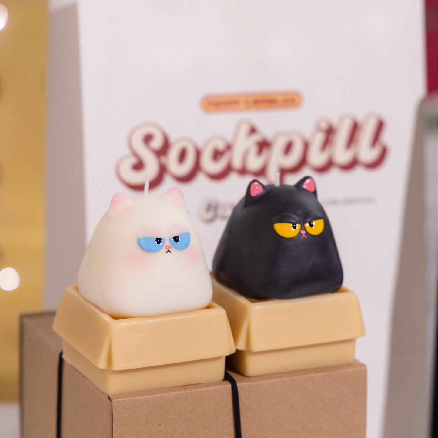 Handmade Piggy Kitten Candle