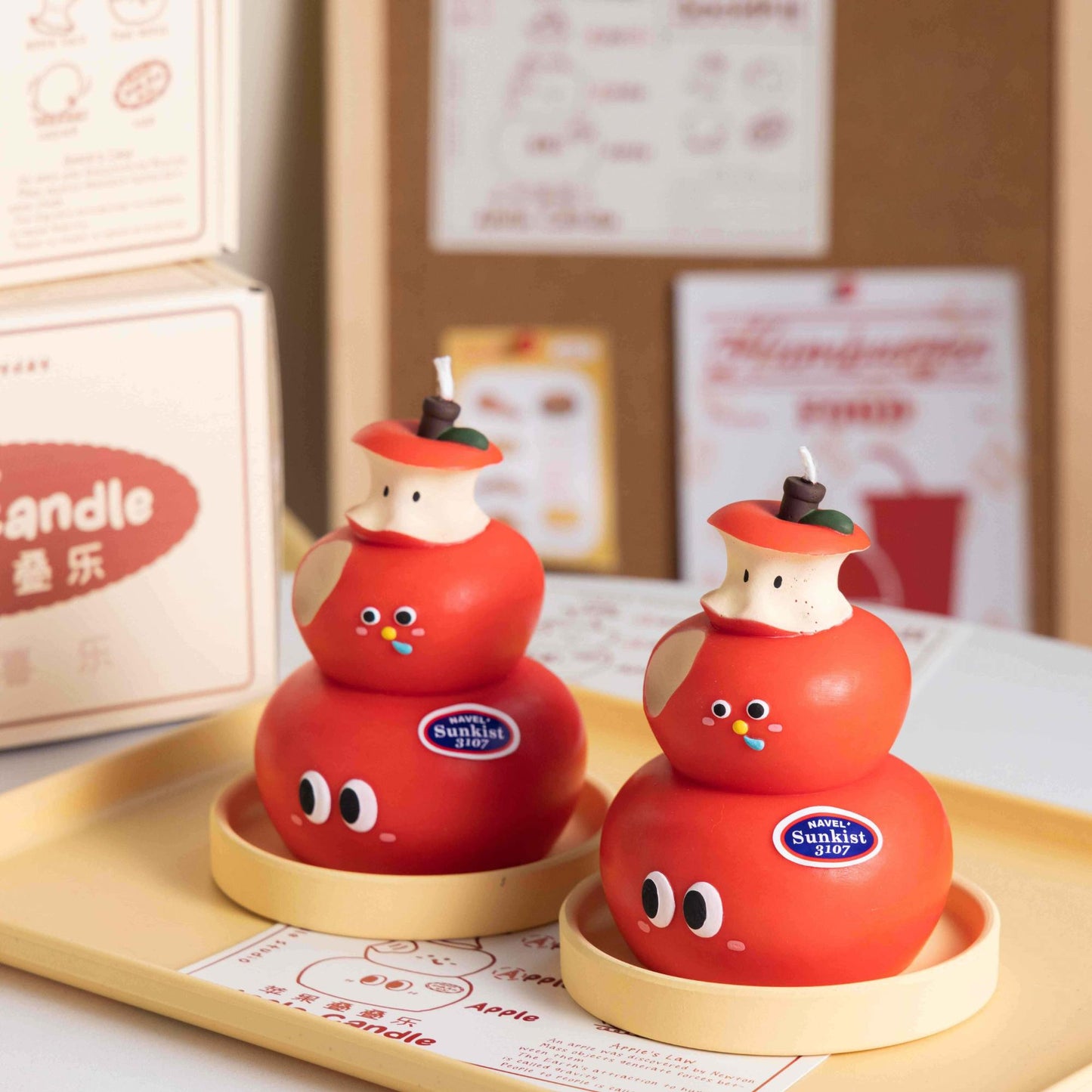 Handmade Stacking Apple Scented Candle