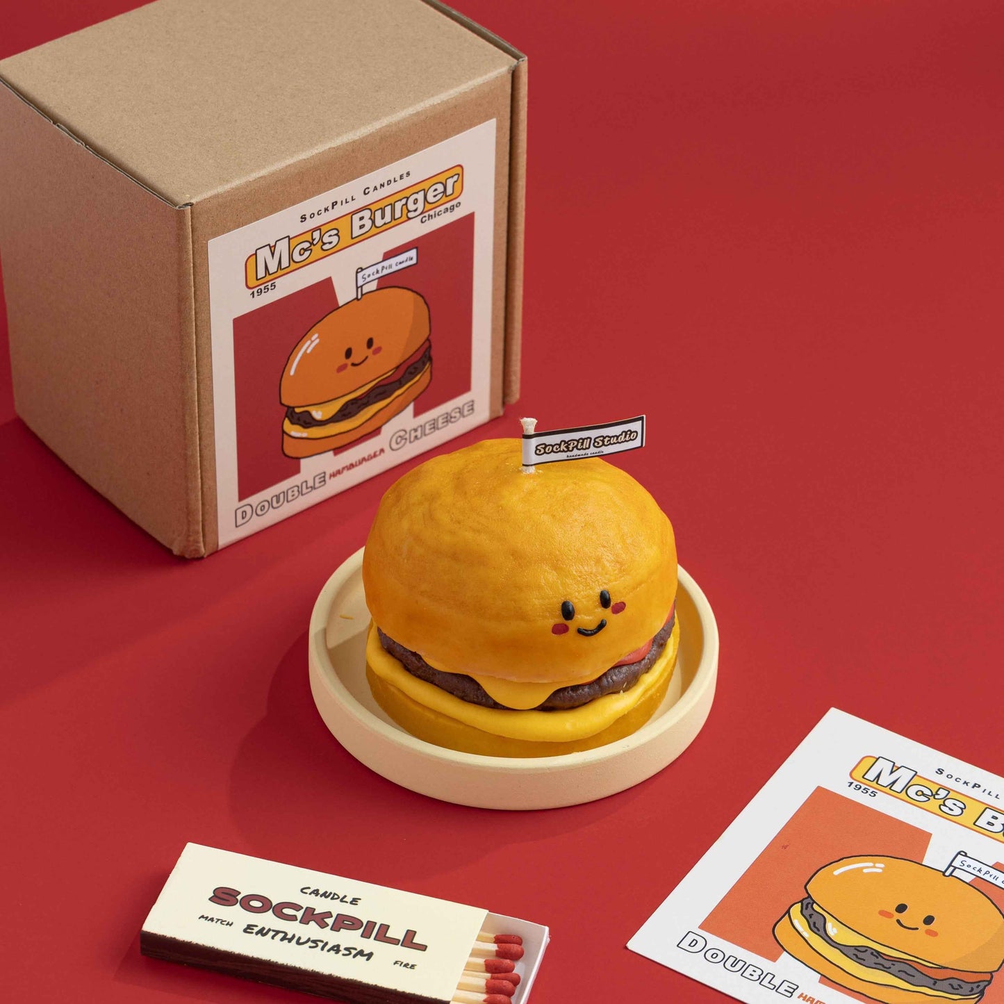 Handmade Cheeseburger Scented Candle