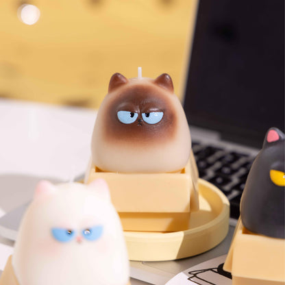 Handmade Piggy Kitten Candle