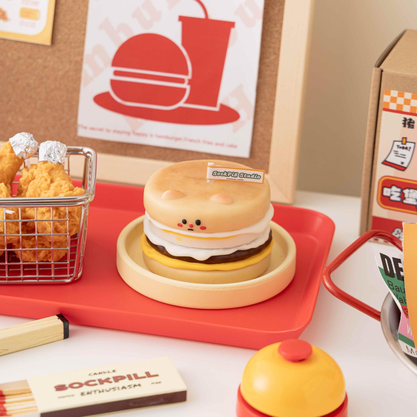 Handmade Sausage Muffin with Egg Scented Candle